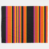 Komplexe Streifen - schwarz, rosa, orange und gelb Fleecedecke (Vorderseite (Horizontal))