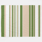 Komplexe Streifen - weiß, sand und palmengrün Fleecedecke (Vorderseite (Horizontal))