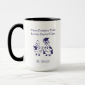 Komplexe Texte Kristallklar Englischlehrer-Design Tasse (Links)