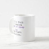 Komplexe Variablen Richtige Lösung Mathe Leben Kaffeetasse (Vorderseite Links)