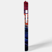 Komplexe Verbindungsleitungen in Rot und Blau Case-Mate iPhone Hülle (Rückseite / Links)