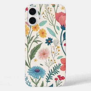 KOMPLEXE WILDBLUMENDRUCKE iPhone 16 PLUS HÜLLE