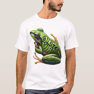 Komplexer grüner Frosch, der einfach chillin ist T-Shirt