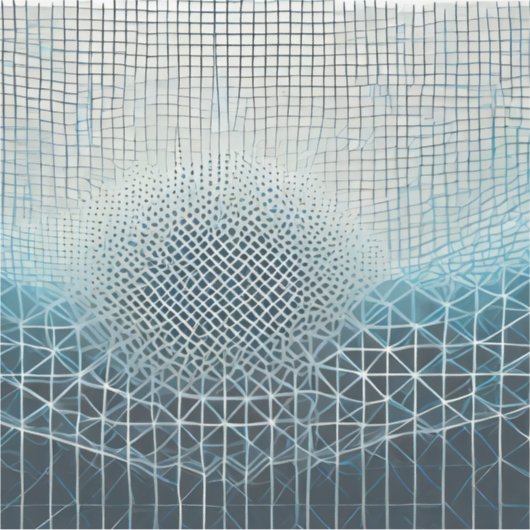 Komplexer Maschenhintergrund in Blues Aufkleber (Vorderseite)