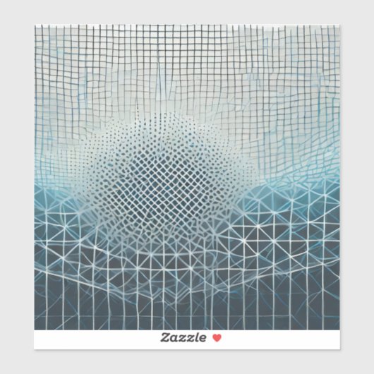 Komplexer Maschenhintergrund in Blues Aufkleber (Blatt)