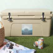 Komplexer Maschenhintergrund in Blues Aufkleber (Kühler)