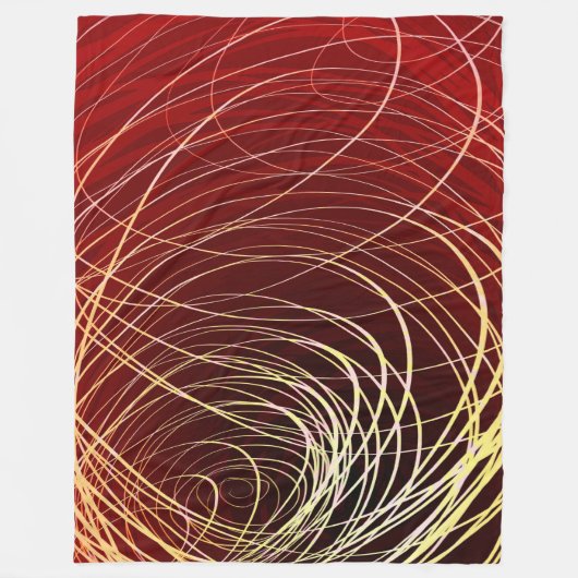 Komplexer Strudel-goldenes Rot - Fleece-Decke Fleecedecke (Vorderseite)