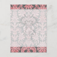 komplexer vintage rosa Damast auf tiefem Grau
