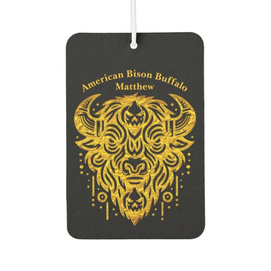 Komplexes Bison-Design mit Stammelementen Autolufterfrischer (Vorderseite)