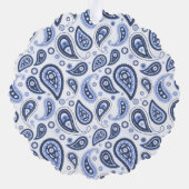 Komplexes blaues florales Paisley-Druckdesign Ornament Karte (Rückseite)