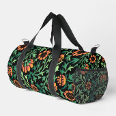 Komplexes Blumenmuster mit grünen Blättern Duffle Bag (Rechte Ecke)
