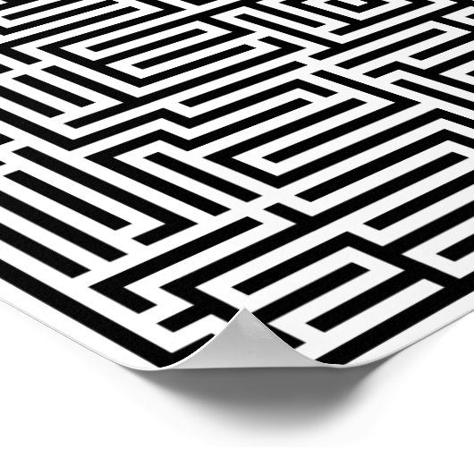 Komplexes computergeneriertes Maze Zeichnend Poster (Ecke)