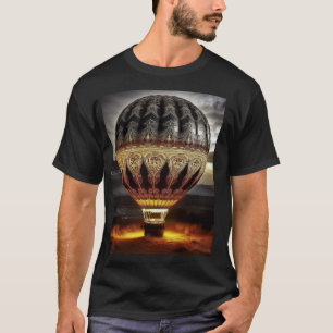 Komplexes Design auf halbtransparentem Heißluftbal T-Shirt