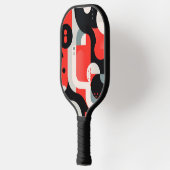 Komplexes Design mit Formen und Punkten Pickleball Schläger (Links)