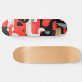 Komplexes Design mit Formen und Punkten Skateboard (Horizontal)