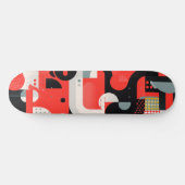 Komplexes Design mit Formen und Punkten Skateboard (Horizontal)