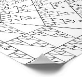 Komplexes Dreiecks-Mosaik-Mandala-Musterdesign Poster (Ecke)
