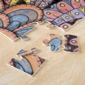 Komplexes farbenfrohes florales Doodle-Kunstmuster Puzzle (Seite)
