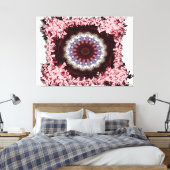 Komplexes florales Mandala-Design Leinwanddruck (Insitu (Schlafzimmer))