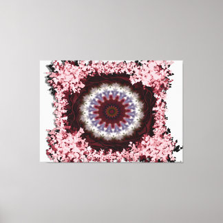 Komplexes florales Mandala-Design Leinwanddruck