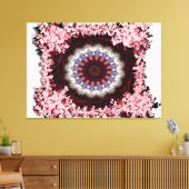 Komplexes florales Mandala-Design Leinwanddruck (Insitu (Wohnzimmer))