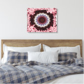 Komplexes florales Mandala-Design Leinwanddruck (Insitu (Schlafzimmer))