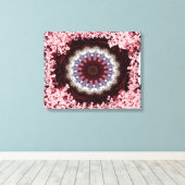 Komplexes florales Mandala-Design Leinwanddruck (Insitu (Holzboden))