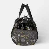 Komplexes florales Muster mit Gold und Weiß Duffle Bag (Rechts)