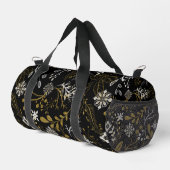Komplexes florales Muster mit Gold und Weiß Duffle Bag (Rechte Ecke)