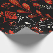 Komplexes florales Muster mit goldener und weißer  Geschenkpapier (Ecke)