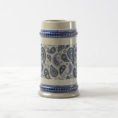 Komplexes florales Paisley-Druckdesign Bierglas (Mittel)