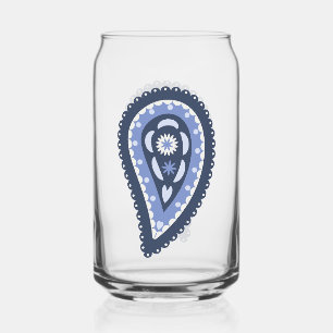 Komplexes florales Paisley-Druckdesign Dosenglas