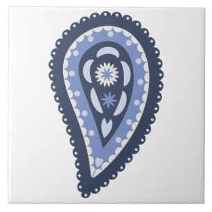 Komplexes florales Paisley-Druckdesign Fliese