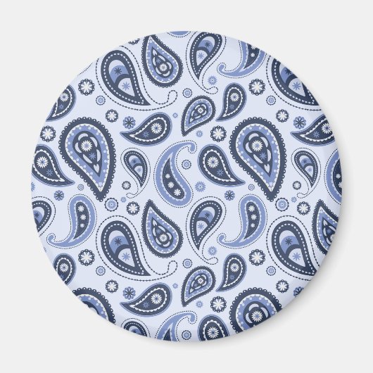 Komplexes florales Paisley-Druckdesign Magnet (Vorne)
