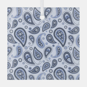 Komplexes florales Paisley-Druckdesign Ornament Aus Glas