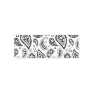 Komplexes florales Paisley-Druckdesign Permastempel