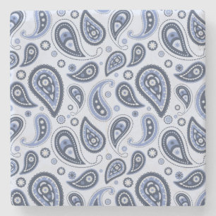 Komplexes florales Paisley-Druckdesign Steinuntersetzer