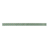Komplexes florales und geometrisches Muster mit Or Satinband (Vorderseite)