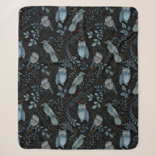 Komplexes florales und Paisley-Muster Sherpadecke