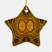 Komplexes geometrisches Dekorationsmuster in gemis Keramik Ornament (Hinten)