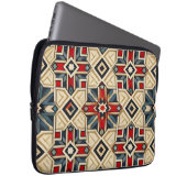 Komplexes geometrisches Muster mit fetten Farben Laptopschutzhülle (Vorne Rechts)