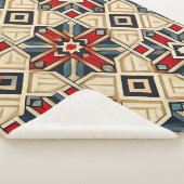 Komplexes geometrisches Muster mit fetten Farben Sherpadecke (3/4)