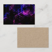 Komplexes geometrisches Neonmuster Visitenkarte (Vorne/Hinten)