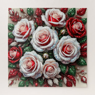 Komplexes juwelenverziertes florales Design Puzzle