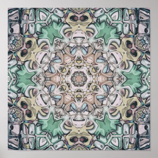 Komplexes Kaleidoskop-Muster Poster (Vorne)