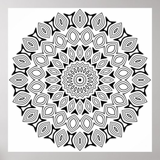 Komplexes Mandala mit wiederholenden Augenelement- Poster (Vorne)