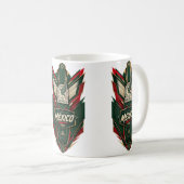 Komplexes mexikanisches Themenemblem Kaffeetasse (VorderseiteRechts)