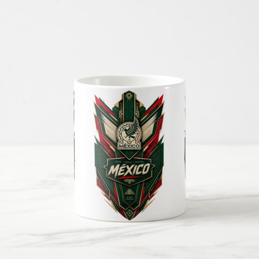 Komplexes mexikanisches Themenemblem Kaffeetasse (Mittel)