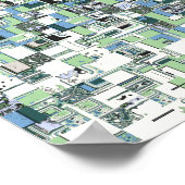 Komplexes Mosaik aus geometrischen Mustern Poster (Ecke)