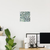 Komplexes Mosaik aus geometrischen Mustern Poster (Heimbüro)